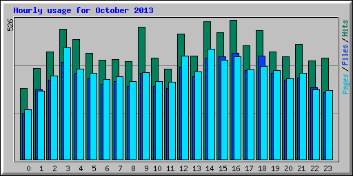 Hourly usage for October 2013