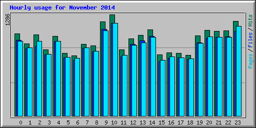 Hourly usage for November 2014