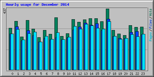 Hourly usage for December 2014