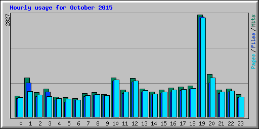 Hourly usage for October 2015
