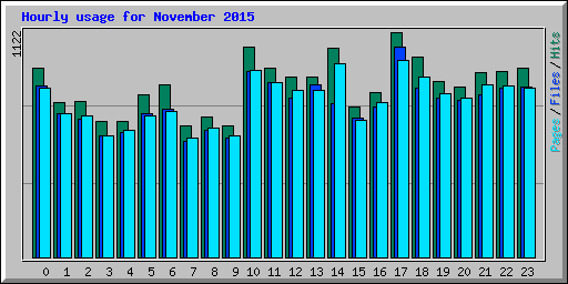 Hourly usage for November 2015