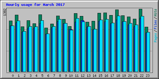 Hourly usage for March 2017