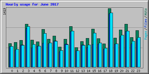 Hourly usage for June 2017