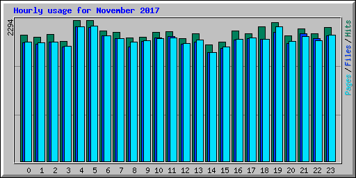 Hourly usage for November 2017