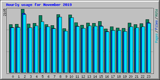 Hourly usage for November 2019