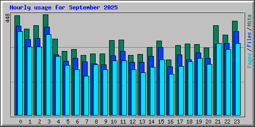 Hourly usage for September 2025