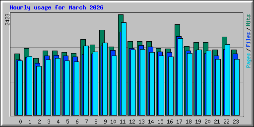 Hourly usage for March 2026