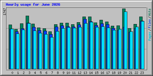 Hourly usage for June 2026