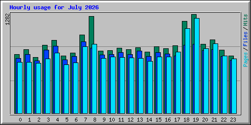 Hourly usage for July 2026